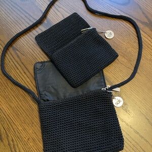 The Sak Black Knit Crossbody Bag